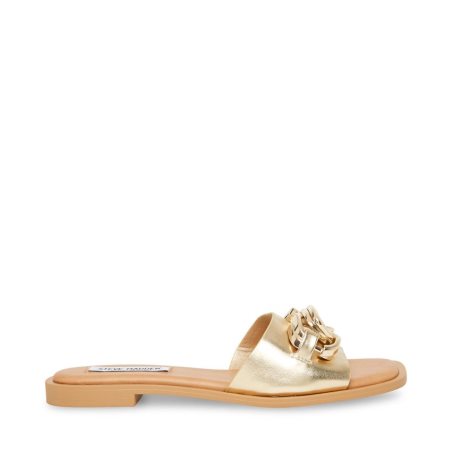 Sandalias de Diapositivas Steve Madden Gene Mujer Doradas | ES EY4E38